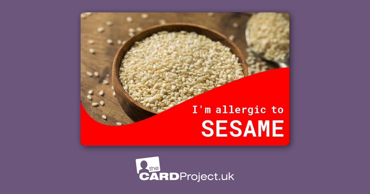 Sesame Allergy Card